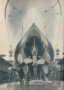 Der Schub der mächtigen Motoren moderner Liner, 1936 von Unbekannt