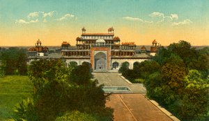 Das Grab von Akbar dem Großen alias Sikandra, Agra, um 1910