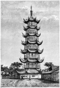 Der Turm von Long-Hua, Shanghai, China, 1895