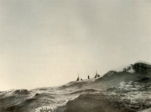 Der Schleppdampfer Koonya...in schwerer See, 1908, 1909