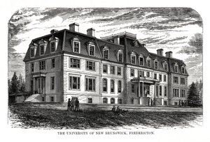 Die Universität von New Brunswick, Fredericton, Kanada, 19. Jahrhundert von Unbekannt