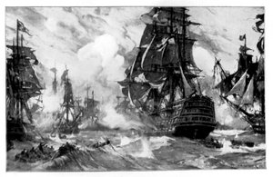 Der Sieg in der Schlacht von Trafalgar