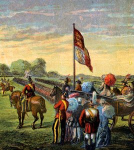 Die Freiwilligenüberprüfung, ca. 1850er von Unbekannt