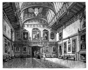 Der Waterloo-Raum, Windsor Castle, ca. 1888
