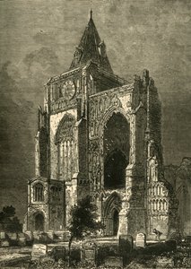 Die Westfassade, Crowland Abbey, 1898