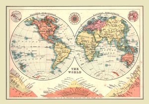 Die Welt in Hemisphären, 1902 von Unbekannt