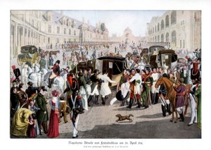 Der Abschied in Fontainebleau, Frankreich, 20. April 1814, 1900 von Unbekannt