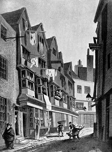 Die alten Bezirke des Palace of Westminster, London, 1807 um 1905
