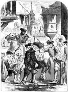 Die Verhaftung von Charles Belleisle in Elbingerode, Deutschland, 1744, 19. Jahrhundert