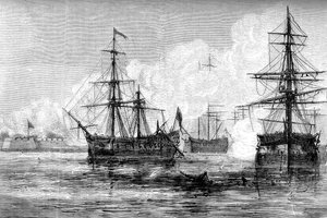 Der Angriff auf Sullivans Island, South Carolina, 1776
