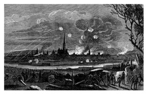 Die Bombardierung von Straßburg, Frankreich, 1875 von Unbekannt