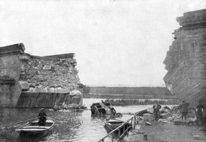 Die Brücke bei Trilport, Erste Schlacht an der Marne, Frankreich, 5.-12. September 1914 von Unbekannt