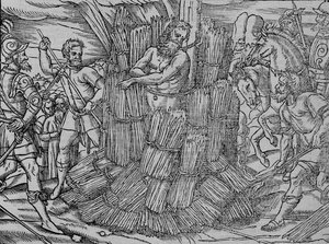 Die Verbrennung von Meister Hieronymus von Prag, um 1563