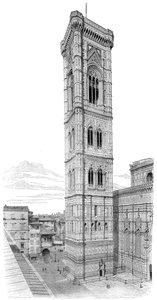 Der Glockenturm der Basilika Santa Maria del Fiore, Florenz, Italien, 1882 von Unbekannt