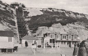 Die Klippenbahn in Bournemouth, Dorset, frühes 20. Jahrhundert von Unbekannt