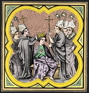 Die Krönung Karls des Großen 712-814, 14. Jahrhundert, 1849