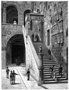 Der Innenhof des Bargello, Florenz, Italien, 1882