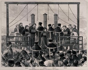 Die Hinrichtung der Nihilisten, ca. 1881 von Unbekannt