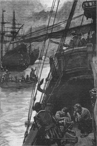 Das erste englische Schiff im Pazifik: Sir Francis Drakes Golden Hind in Lima, 1579, 1908