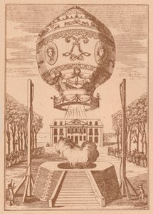 Der erste Ballonaufstieg, ca. 1785, 1919