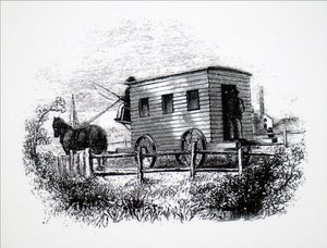 Der erste von George Stephenson gebaute Personenwagen