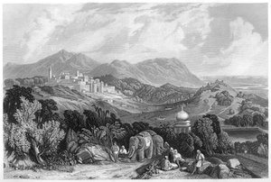 Die Festung von Nahan im Herrschaftsgebiet von Oude, Indien, ca. 1860 von Unbekannt