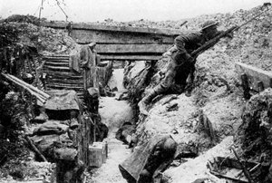 Die Frontlinie bei Ovillers, Schlacht an der Somme, Picardie, Frankreich, Juli 1916