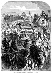 Der Trauerzug von König Heinrich V., 1422 von Unbekannt