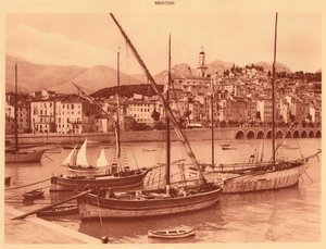 Der Hafen und die Altstadt, Menton, 1930