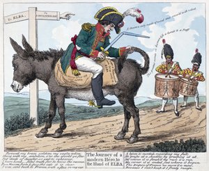 Die Reise eines modernen Helden zur Insel Elba, 1814 von Unbekannt