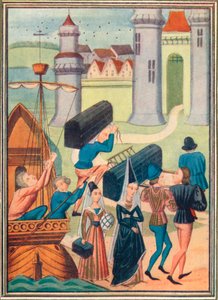Die Landung der Lady de Coucy in Boulogne, 1399, 1905 von Unbekannt