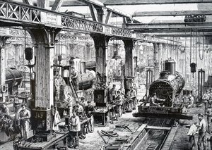 Die Fertigungshalle der Société Alsacienne de Constructions Mécaniques