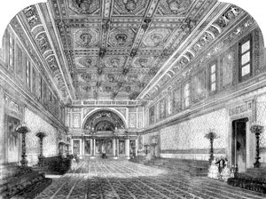 Der neue Ballsaal im Buckingham Palace, 1856