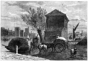Die alte Pferdefähre, London, um 1800