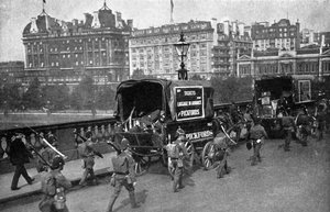 Der Eisenbahnstreik von 1911, London, ca. 1920
