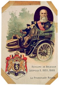 Die königliche Fahrt von Leopold II., König der Belgier, ca. 1900er von Unbekannt