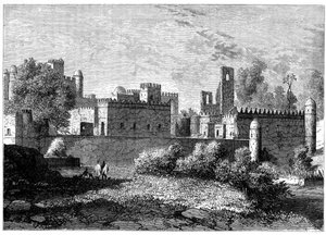 Der königliche Palast in Gondar, die alte Hauptstadt von Abessinien, ca. 1890 von Unbekannt