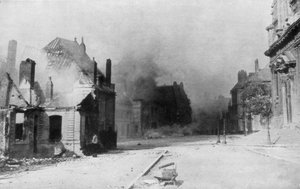 Die Ruinen von Cambrai, Frankreich, Erster Weltkrieg, 1918