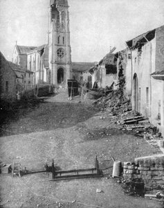 Die Ruinen eines Dorfes in Lothringen, Erster Weltkrieg, 1915