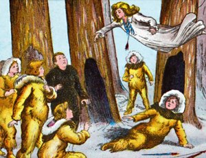 Die Erschießung des weißen Vogels, ca. 1905 von Unbekannt
