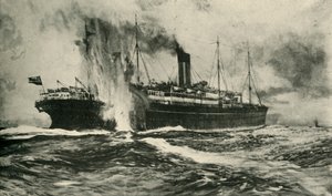 Das Sinken der SS Arabic, Erster Weltkrieg, 19. August 1915, ca. 1920