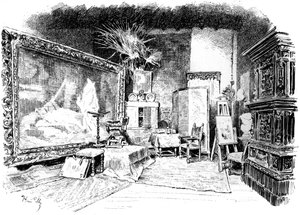 Das Atelier von Karl von Piloty, um 1880-1882