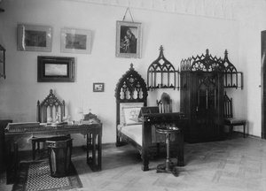 Das Arbeitszimmer im Maryino-Herrenhaus, frühe 1920er