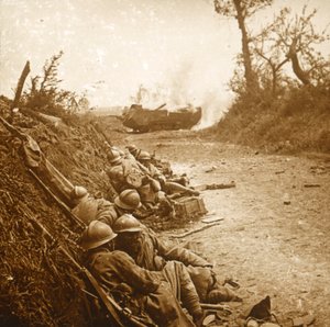 Die Einnahme von Courcelles, Nordfrankreich, Juni 1918