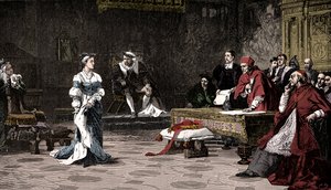 Der Prozess von Königin Katharina, 1529, 1905 von Unbekannt