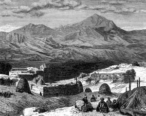 Das Dorf Gharzen und die Berge Kurdistans, 19. Jahrhundert