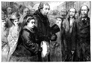 Der Besuch von Königin Victoria 1819-1901 in Hughenden Manor, High Wycombe, 1877 von Unbekannt