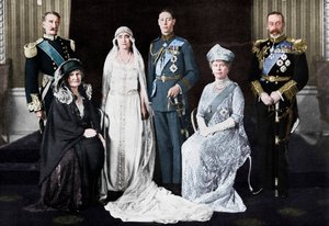Die Hochzeit des Herzogs von York und Lady Elizabeth Bowes-Lyon, 1923 von Unbekannt
