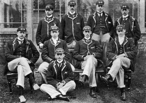 Die siegreiche Oxford-Bootsrennmannschaft, 1896 von Unbekannt