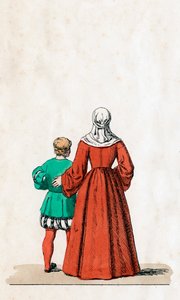 Theaterkostümentwürfe für Shakespeares Stück, Heinrich VIII, 19. Jahrhundert von Unbekannt
